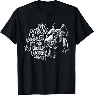 My Pitbull Is Harmless - Pet Breeder Canine Dog Lover Women T-Shirt - T-Shirt | Black