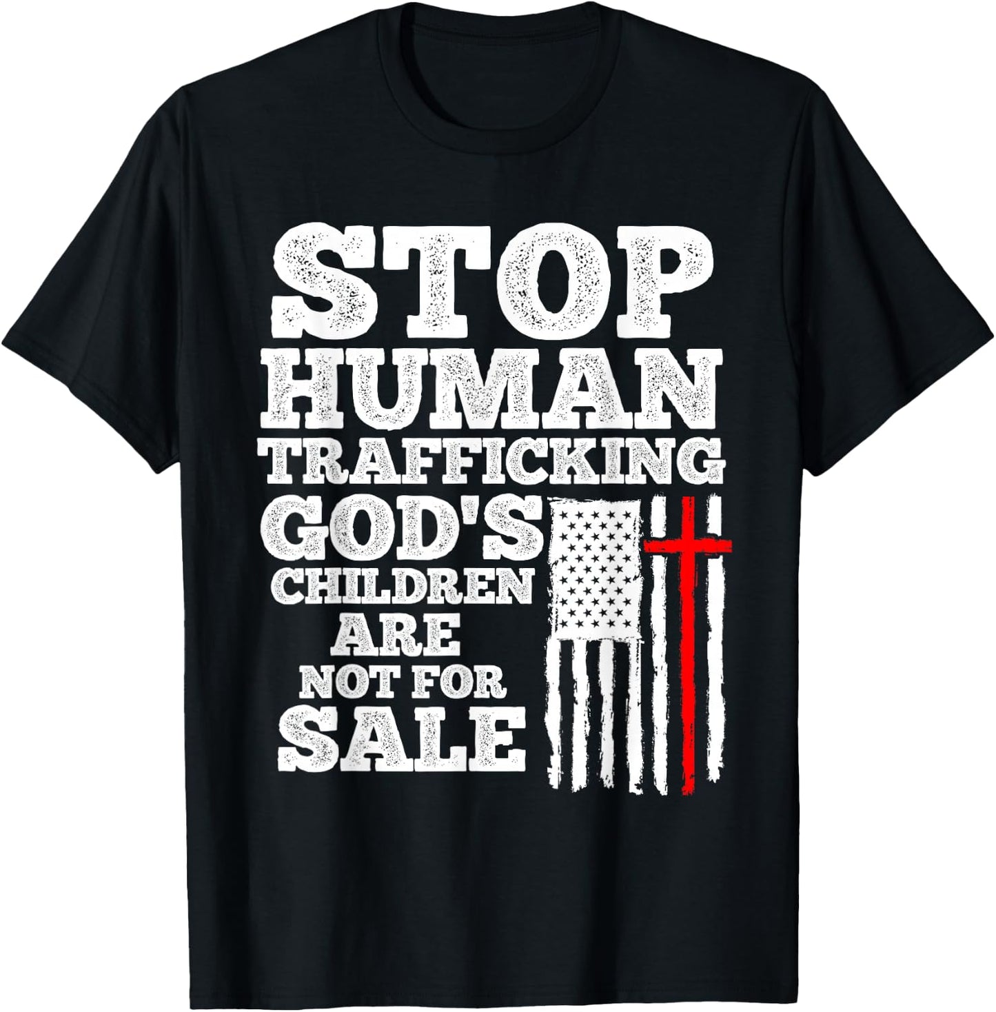 End Human Trafficking Politics Wake Up Children Faith T-Shirt - T-Shirt | Black