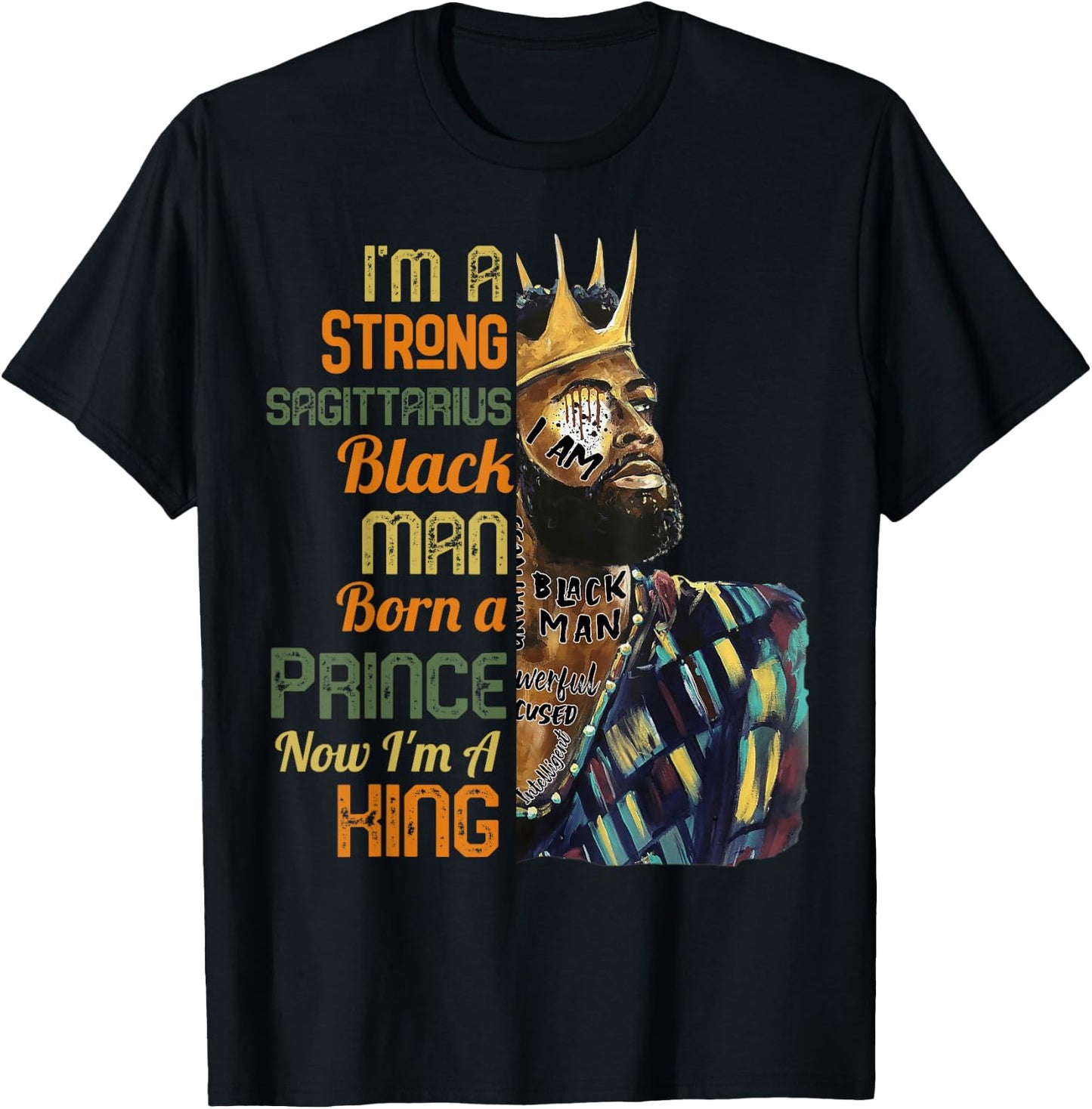 I'm A Sagittarius Black Man November December Birthday T-Shirt - T-Shirt | Black