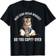 Mike Echo Oscar Whiskey Funny Ham Radio Cat T-Shirt - T-Shirt | Black