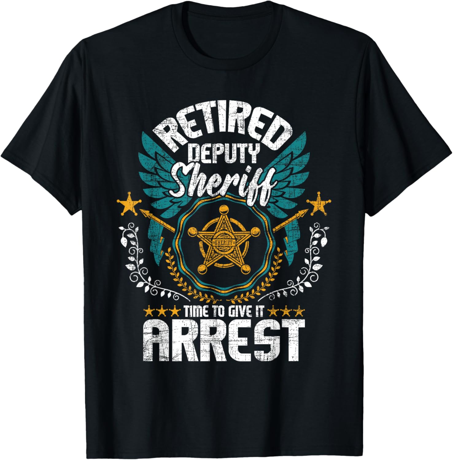 Retired Deputy Sheriff - Retirement Police Officer Patrolman T-Shirt - T-Shirt | Black
