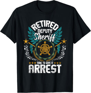 Retired Deputy Sheriff - Retirement Police Officer Patrolman T-Shirt - T-Shirt | Black