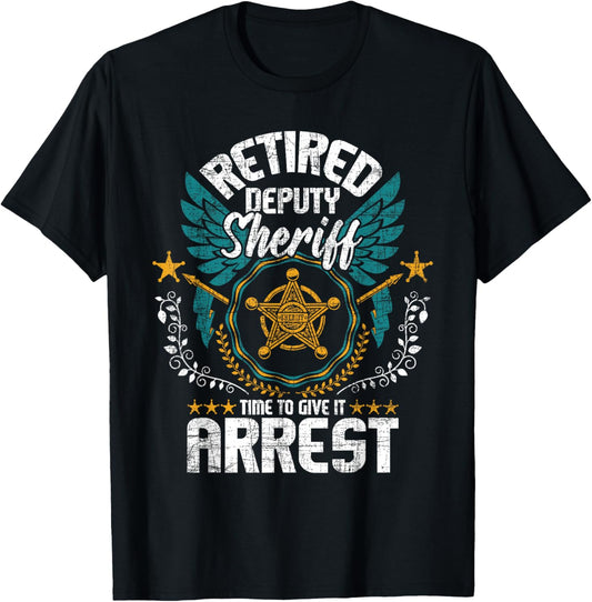 Retired Deputy Sheriff - Retirement Police Officer Patrolman T-Shirt - T-Shirt | Black