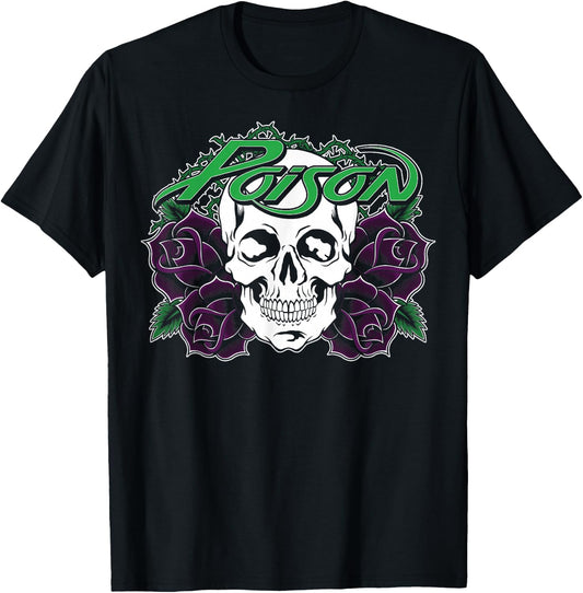 Poison - Purple Rose T-Shirt - T-Shirt | Black