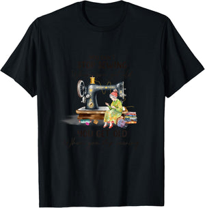 Quilting Yarn Graphic Design Seamstress Sewing Themed T-Shirt - T-Shirt | Black