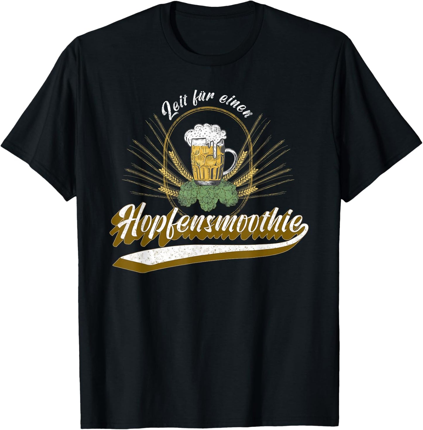 Retro Father's Day Time for Hop Smoothie Beer with Hops T-Shirt - T-Shirt | Black
