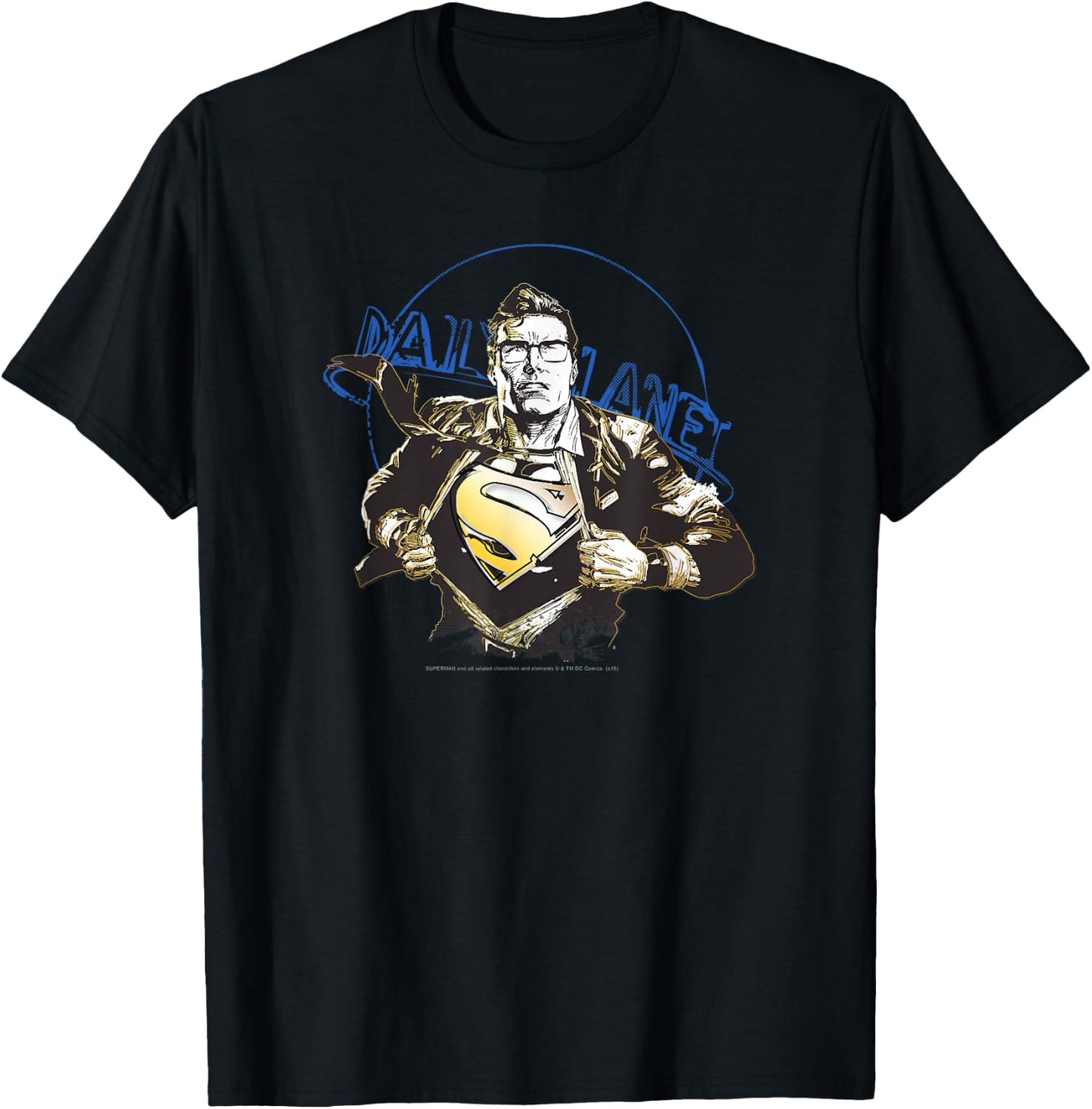 DC Comics Superman Classic Clark Kent Daily Planet Sketch T-Shirt - T-Shirt | Black