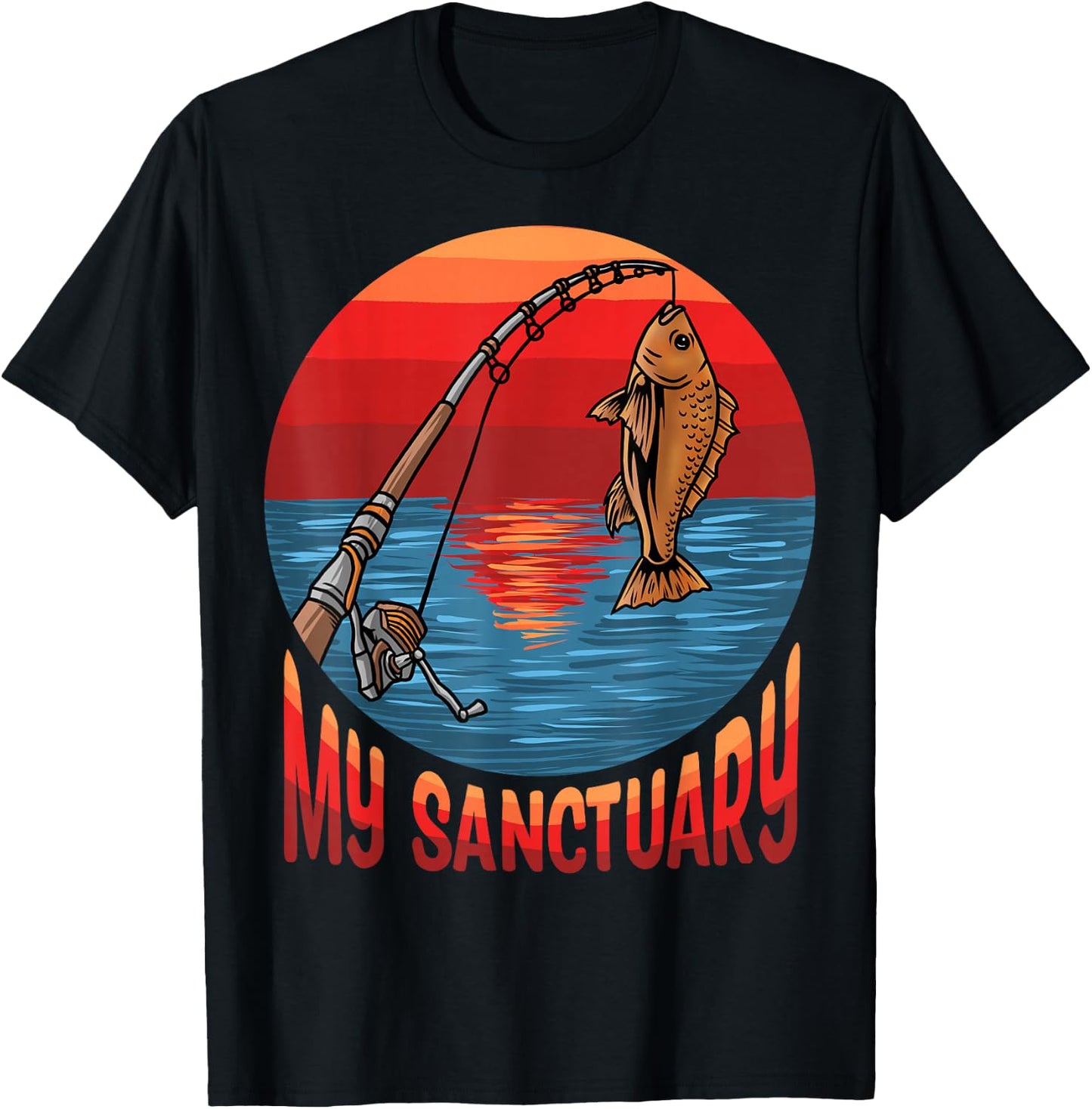 Fisherman Funny Fishing T-Shirt - T-Shirt | Black