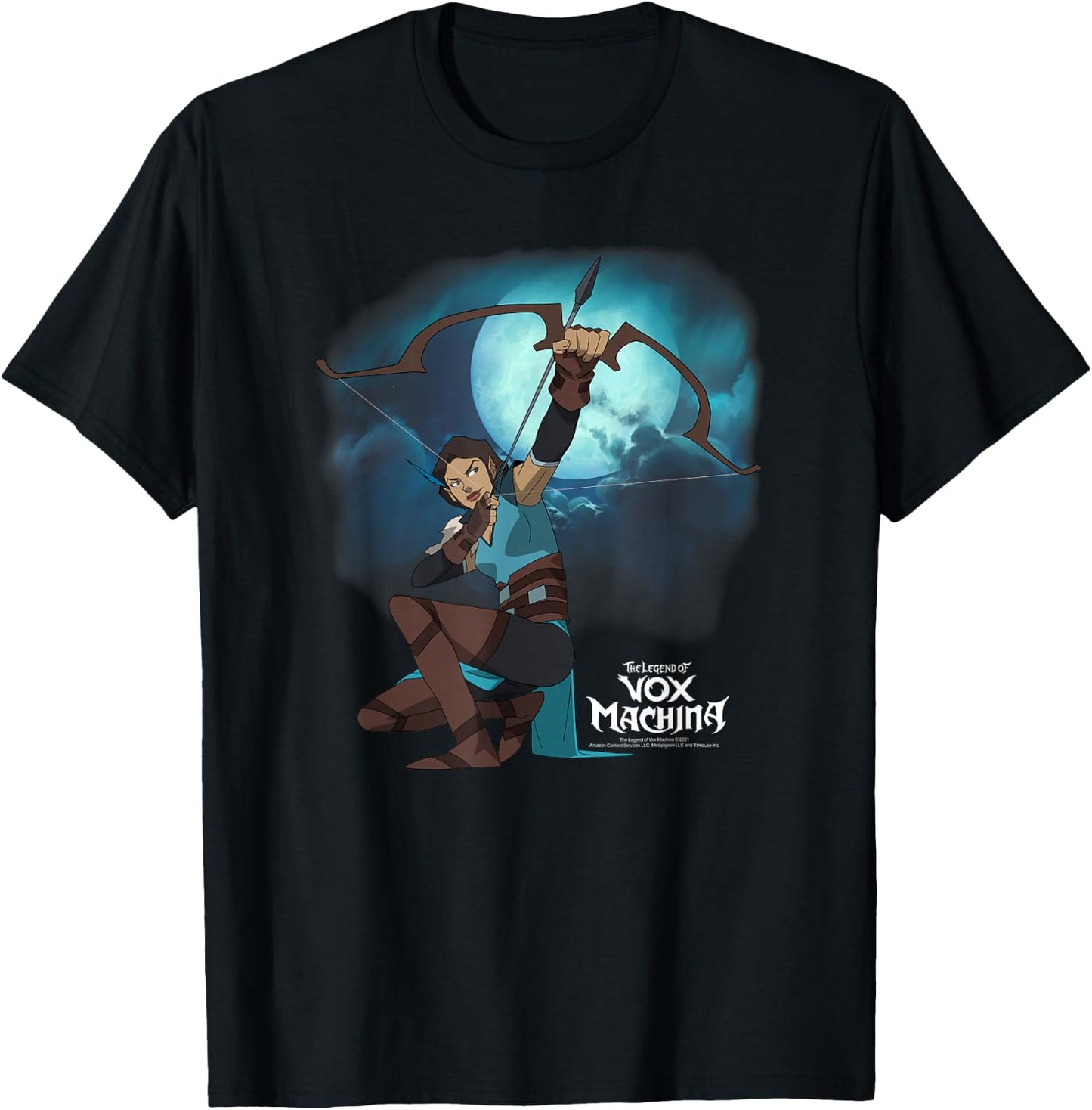 The Legend of Vox Machina Vex with Bow and Arrow T-Shirt - T-Shirt | Black