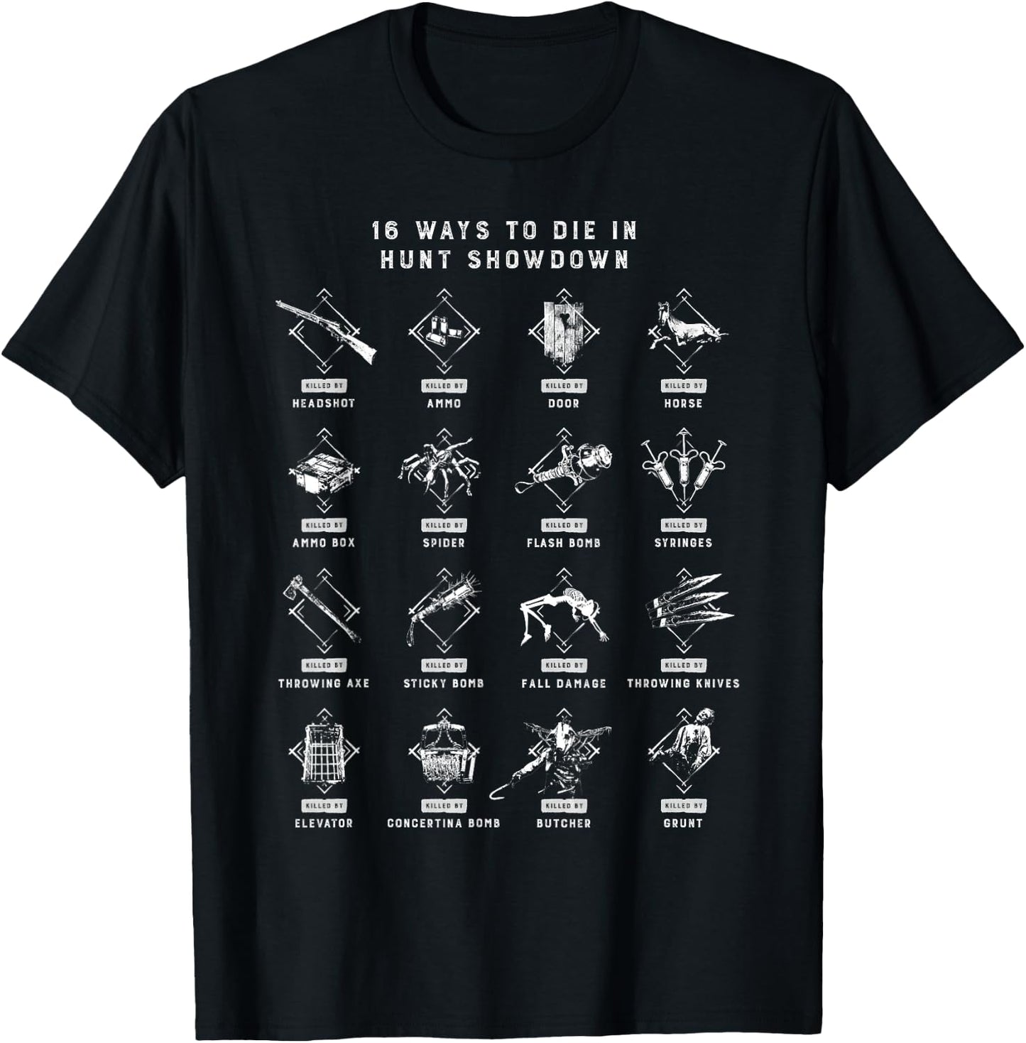 Hunt: Showdown 16 Ways to Die T-Shirt - T-Shirt | Black