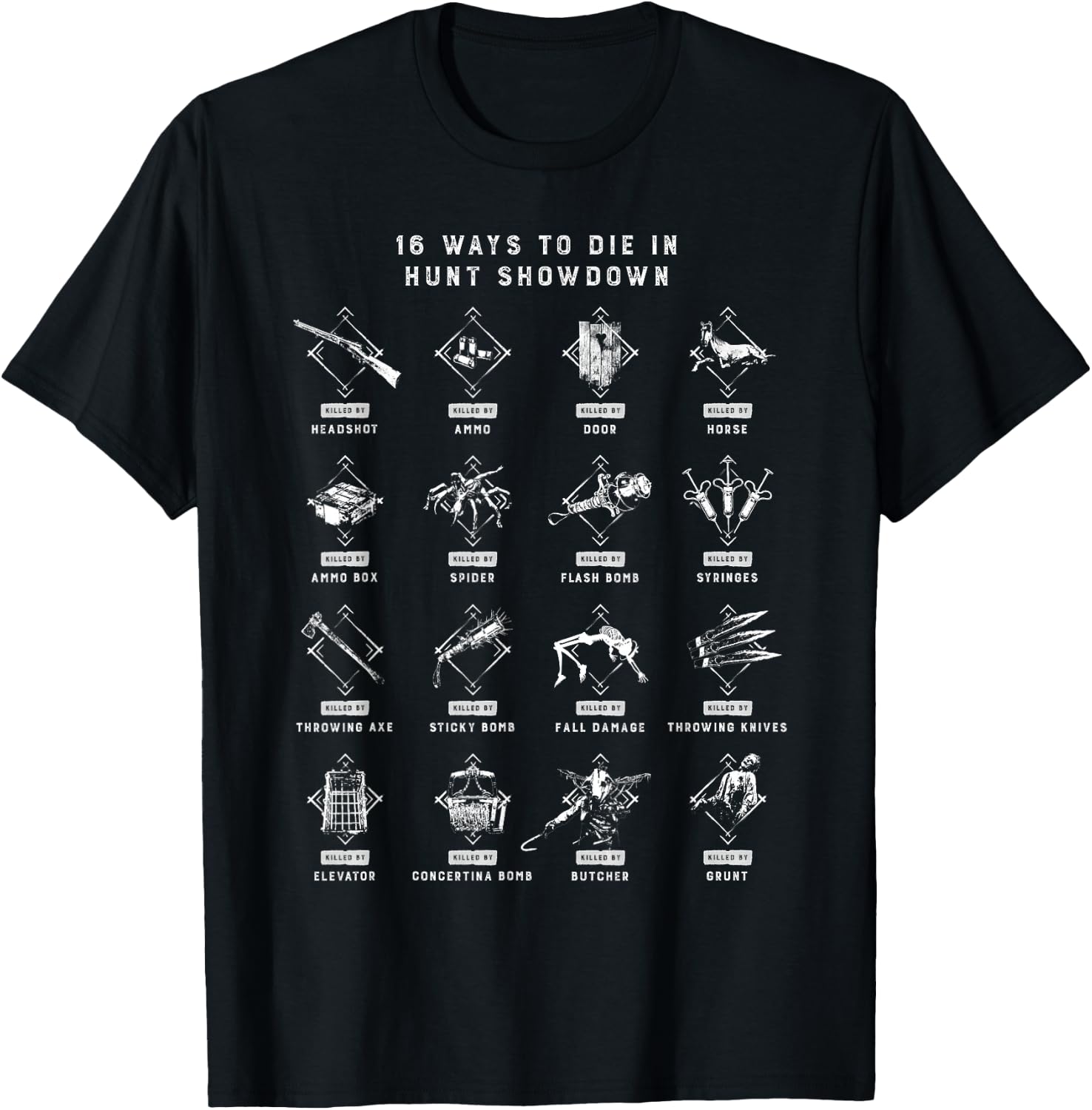 Hunt: Showdown 16 Ways to Die T-Shirt - T-Shirt | Black