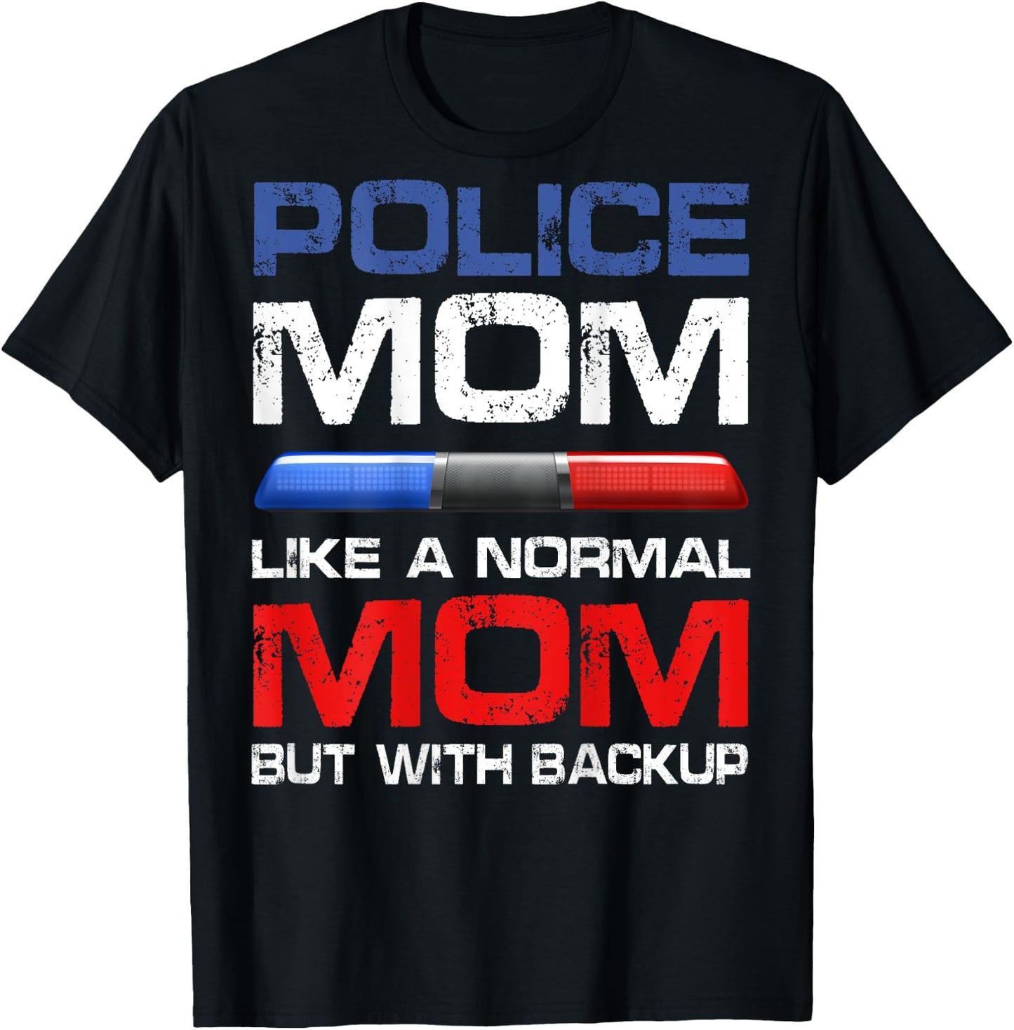 Proud Police Mom Definition Law Enforcement Mother Cop Mom T-Shirt - T-Shirt | Black