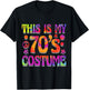 This Is My 70's Costume Seventies Theme Party Hippie Vibes T-Shirt - T-Shirt | Black