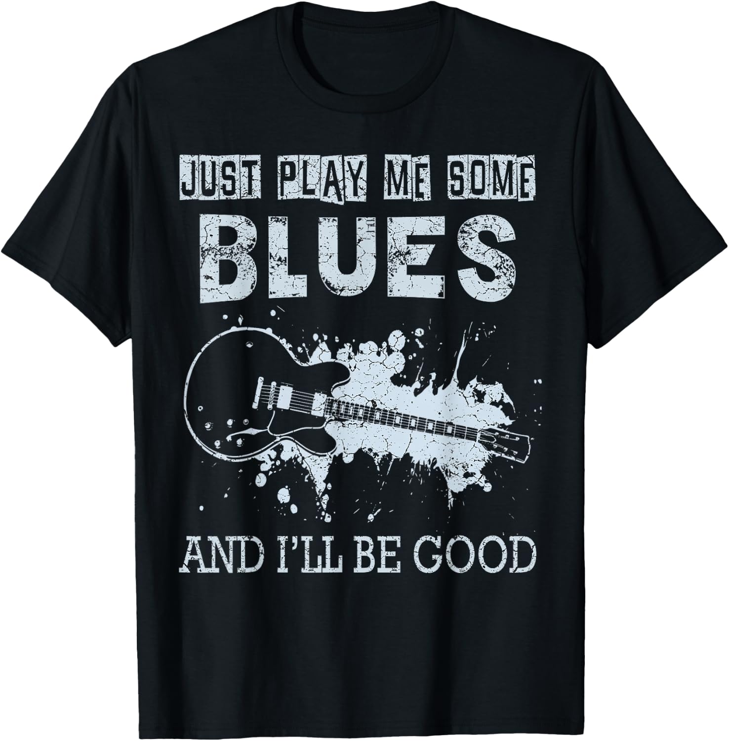 Blues Music Band Lover Vintage Guitar Teacher Funny Blues T-Shirt - T-Shirt | Black