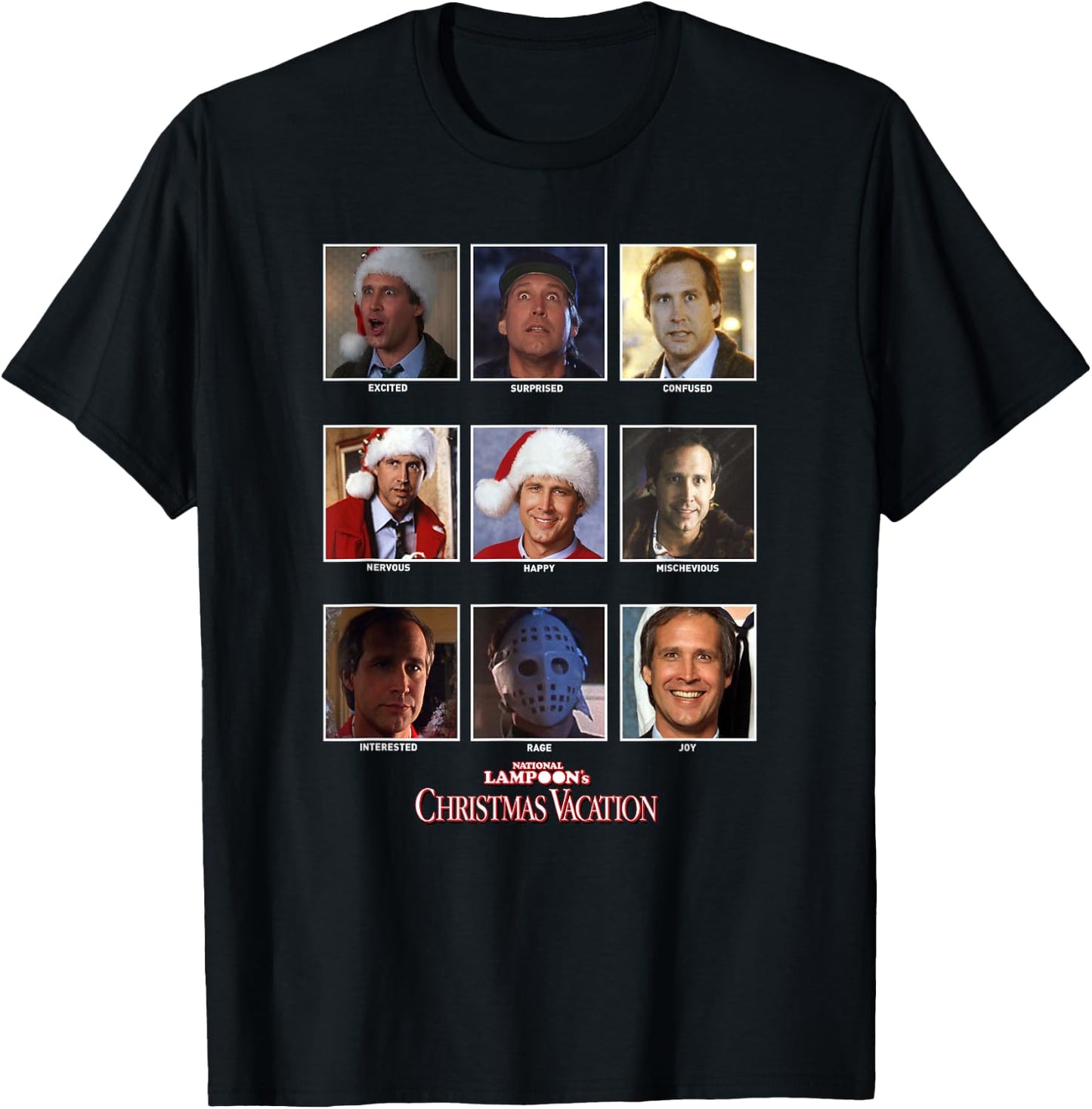 National Lampoon's Christmas Vacation Clark Panels T-Shirt - T-Shirt | Black