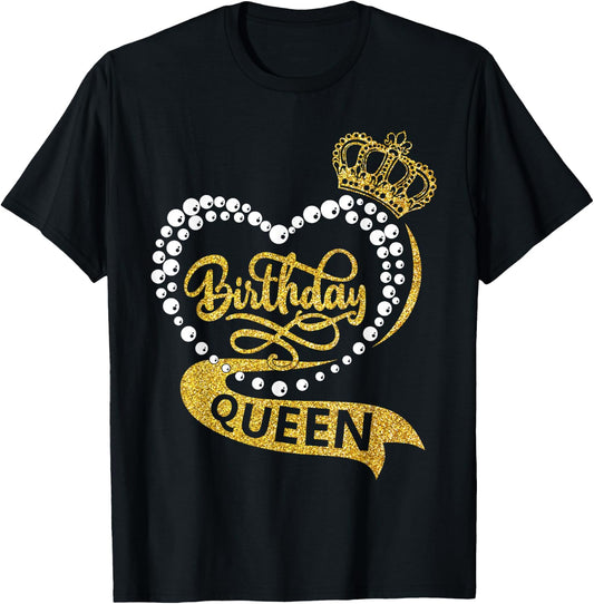 Birthday Queen Squad It's My Birthday Women Girl Matching T-Shirt - T-Shirt | Black