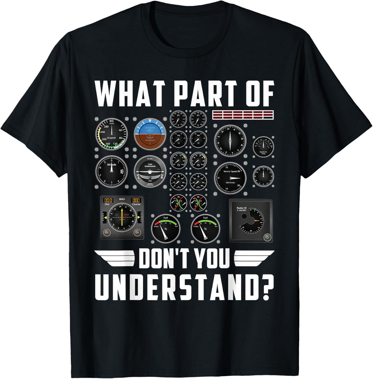 What Part Of Don't you Understand airplane T-Shirt - T-Shirt | Black