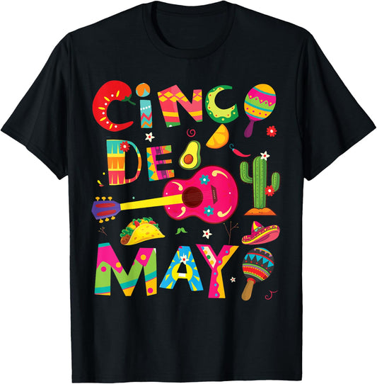 Cinco de Mayo, Men Women kids funny Mexican fiesta 5 De Mayo T-Shirt - T-Shirt | Black