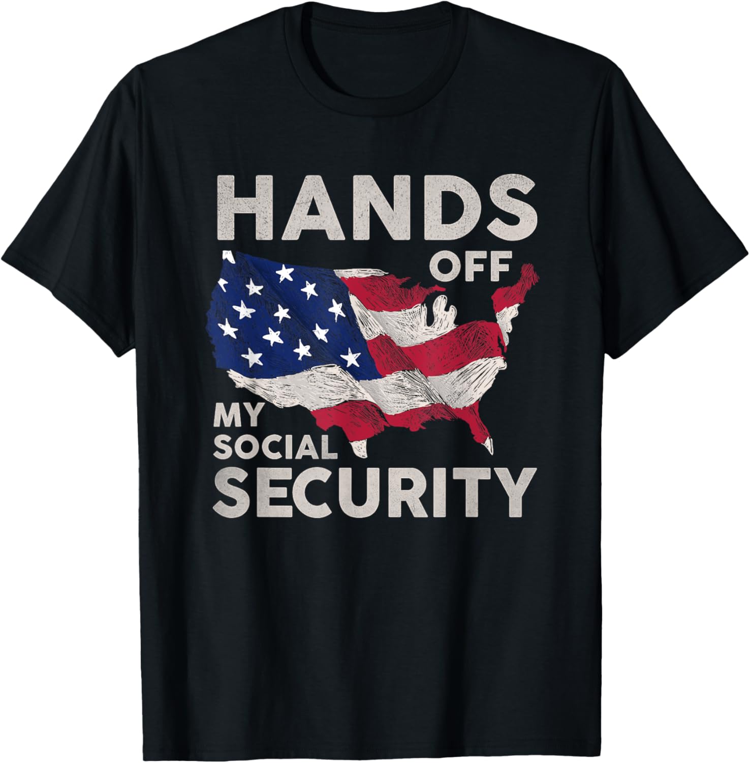 Hands Off My Social Security T-Shirt - T-Shirt | Black