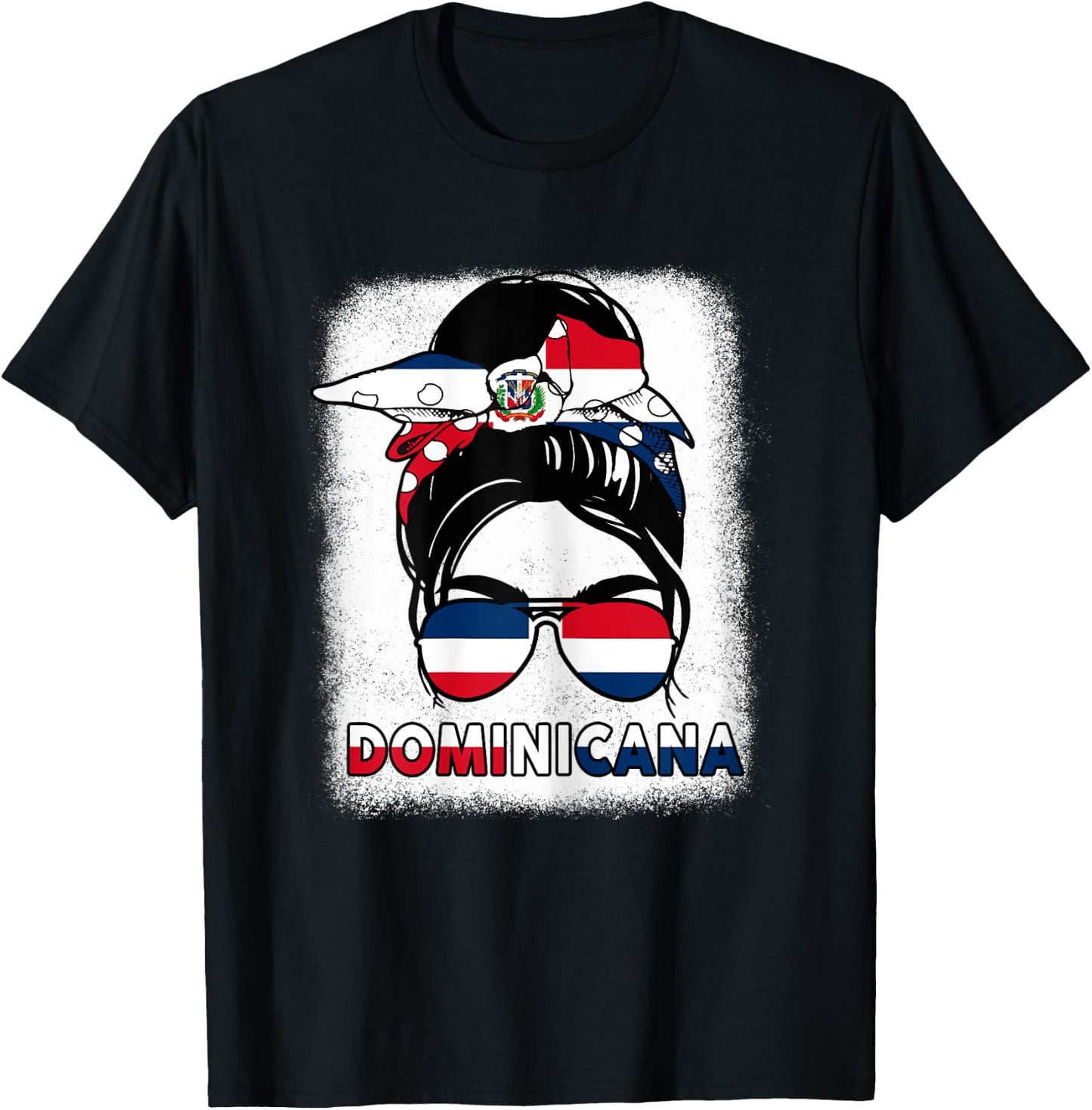 Dominican Republic Girl Independence Day Dominicana Flag T-Shirt - T-Shirt | Black