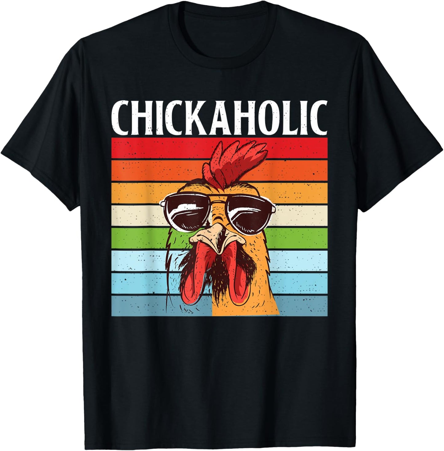 Chickaholic Hen Chicken Lover T-Shirt - T-Shirt | Black