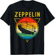 Retro Vintage Zeppelin 70s 80s Dirigible Airship T-Shirt - T-Shirt | Black