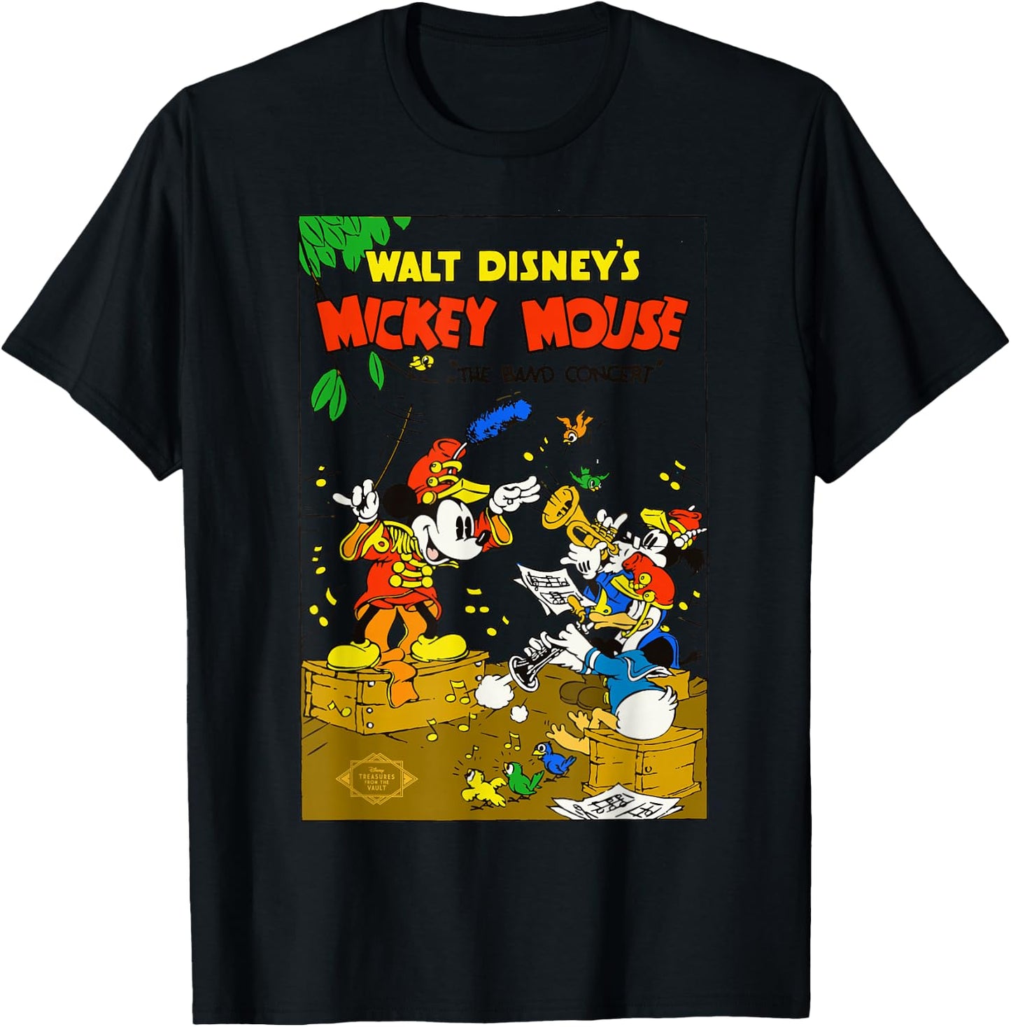 Disney Mickey Mouse The Band Concert Donald Duck Vintage T-Shirt - T-Shirt | Black