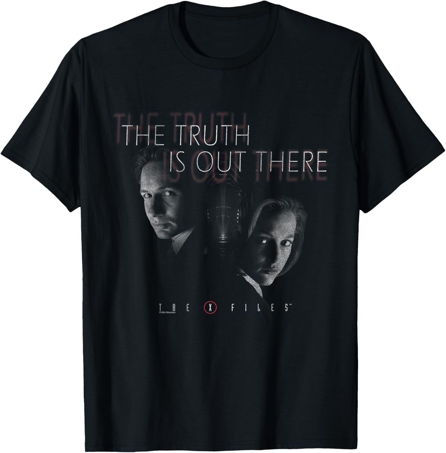 The X-Files Mulder & Scully Truth is Out There Vintage TV T-Shirt - T-Shirt | Black