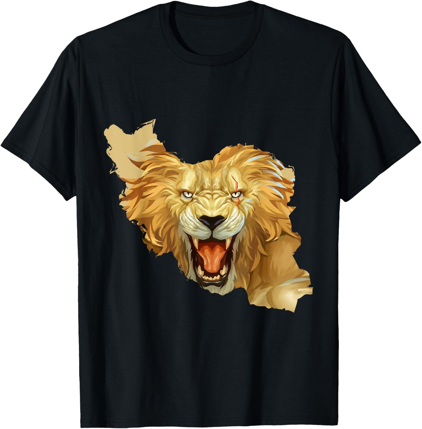 Iran Lion Map Flag | Persian Iranian Free Iran T-Shirt - T-Shirt | Black