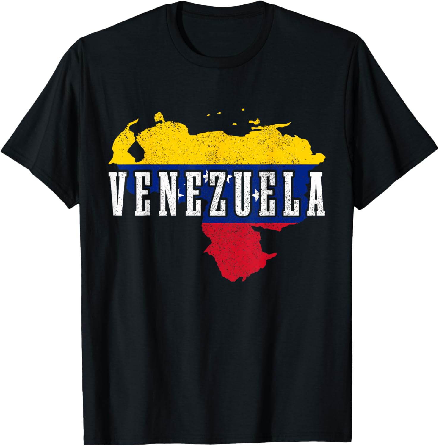 Venezuela Map Pride Venezuelan Flag T-Shirt - T-Shirt | Black