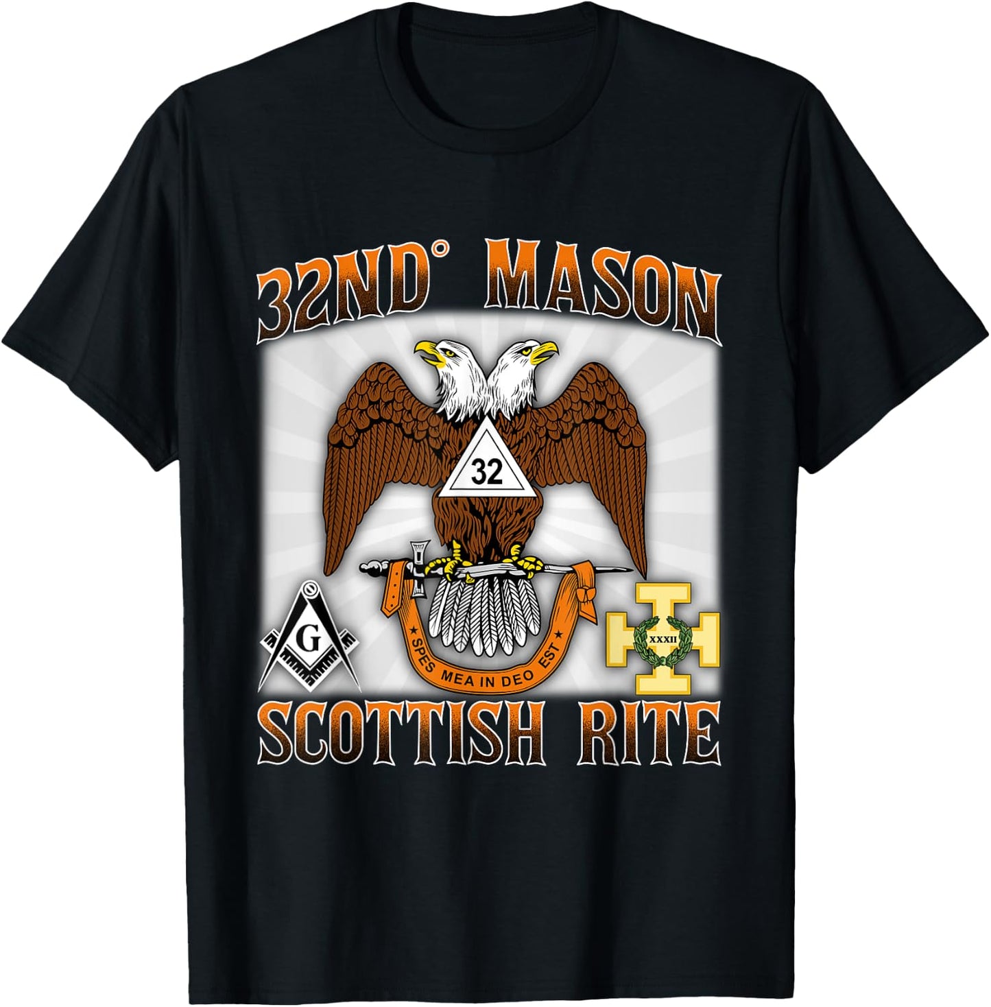 Scottish Rite Mason 32nd Masonic 32 AASR WD Valley Old Style T-Shirt - T-Shirt | Black