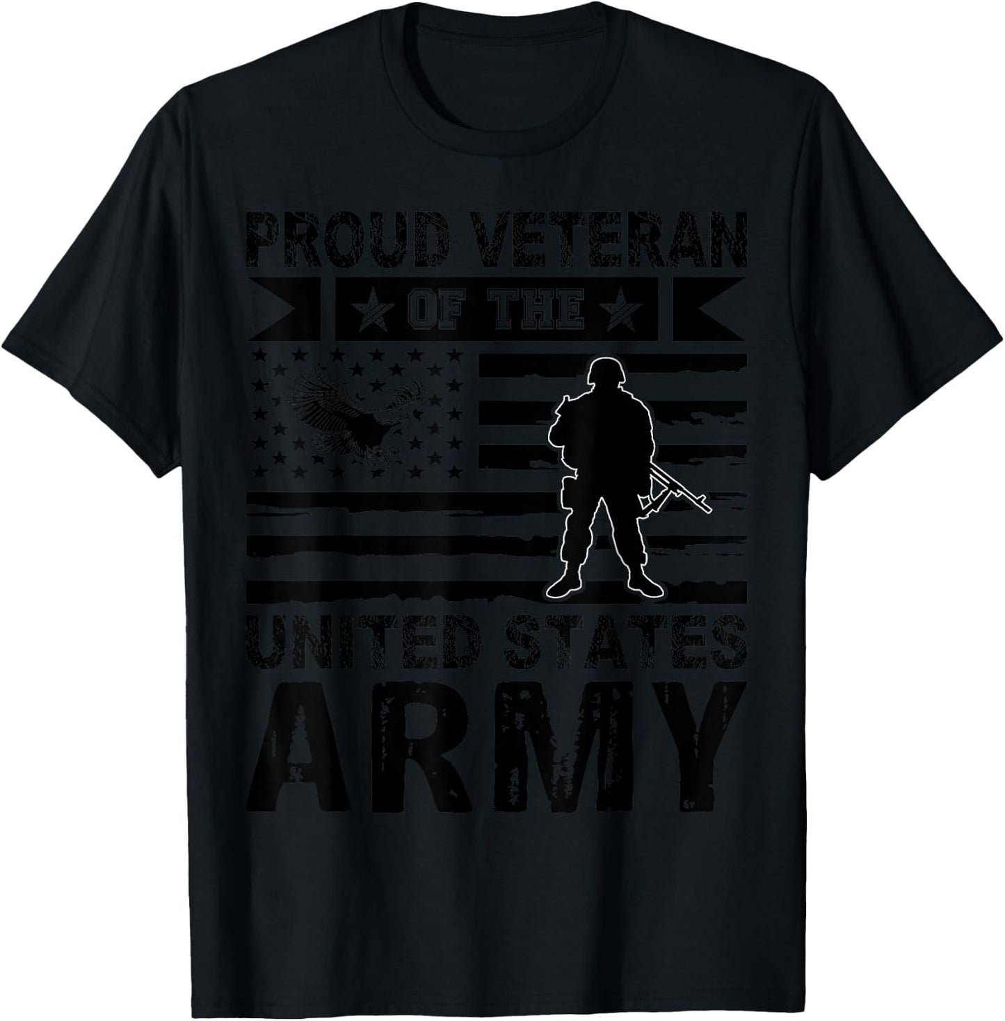 Proud Veteran of the United States Army T-Shirt - T-Shirt | Black
