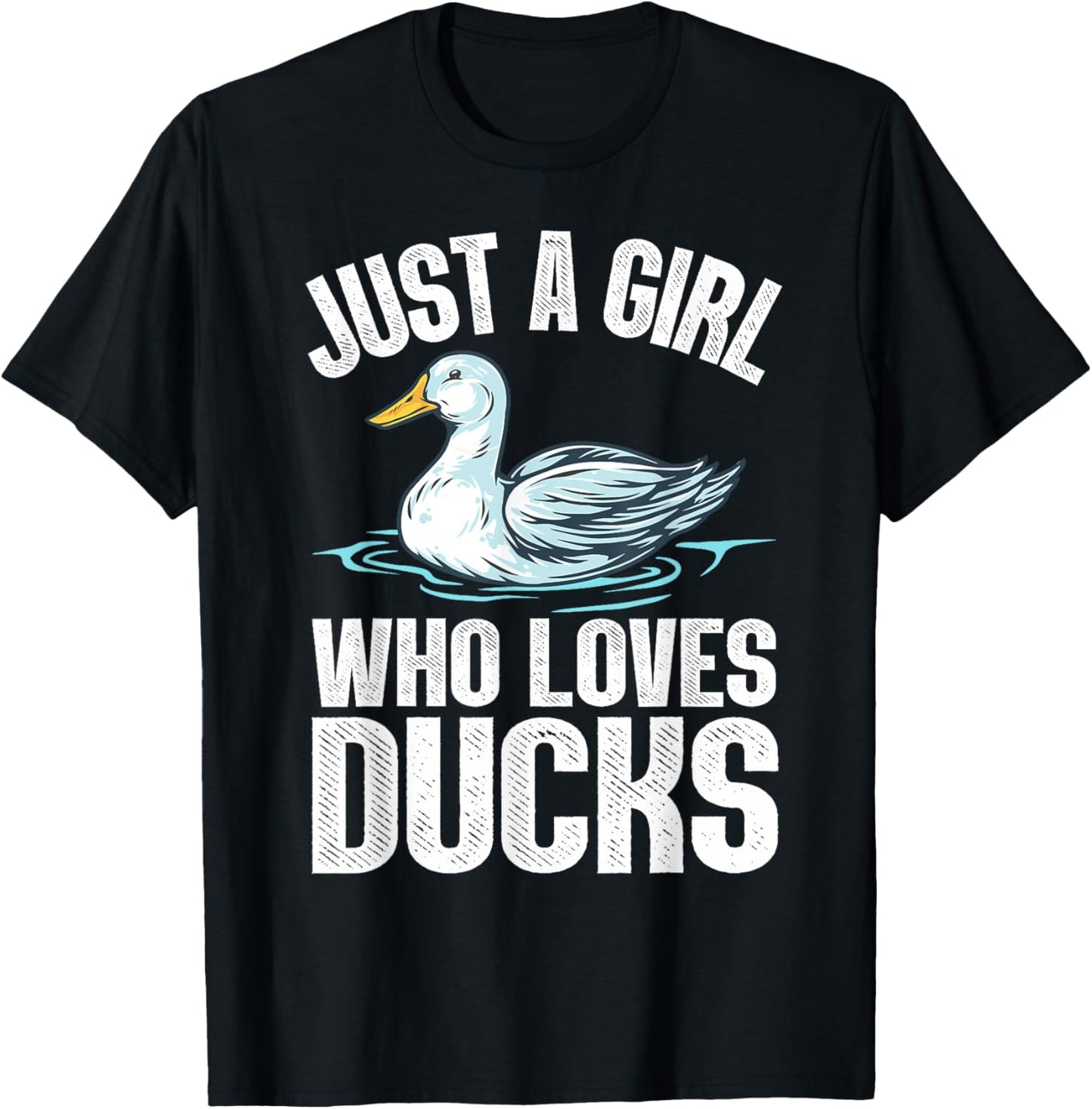Cool Duck Girls Rubber Duck Yellow Mandarin Ducks T-Shirt - T-Shirt | Black