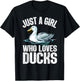 Cool Duck Girls Rubber Duck Yellow Mandarin Ducks T-Shirt - T-Shirt | Black