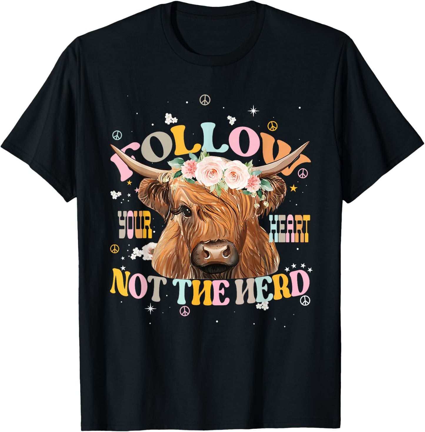 Follow Your Heart Not The Herd Heifer Apparel T-Shirt - T-Shirt | Black