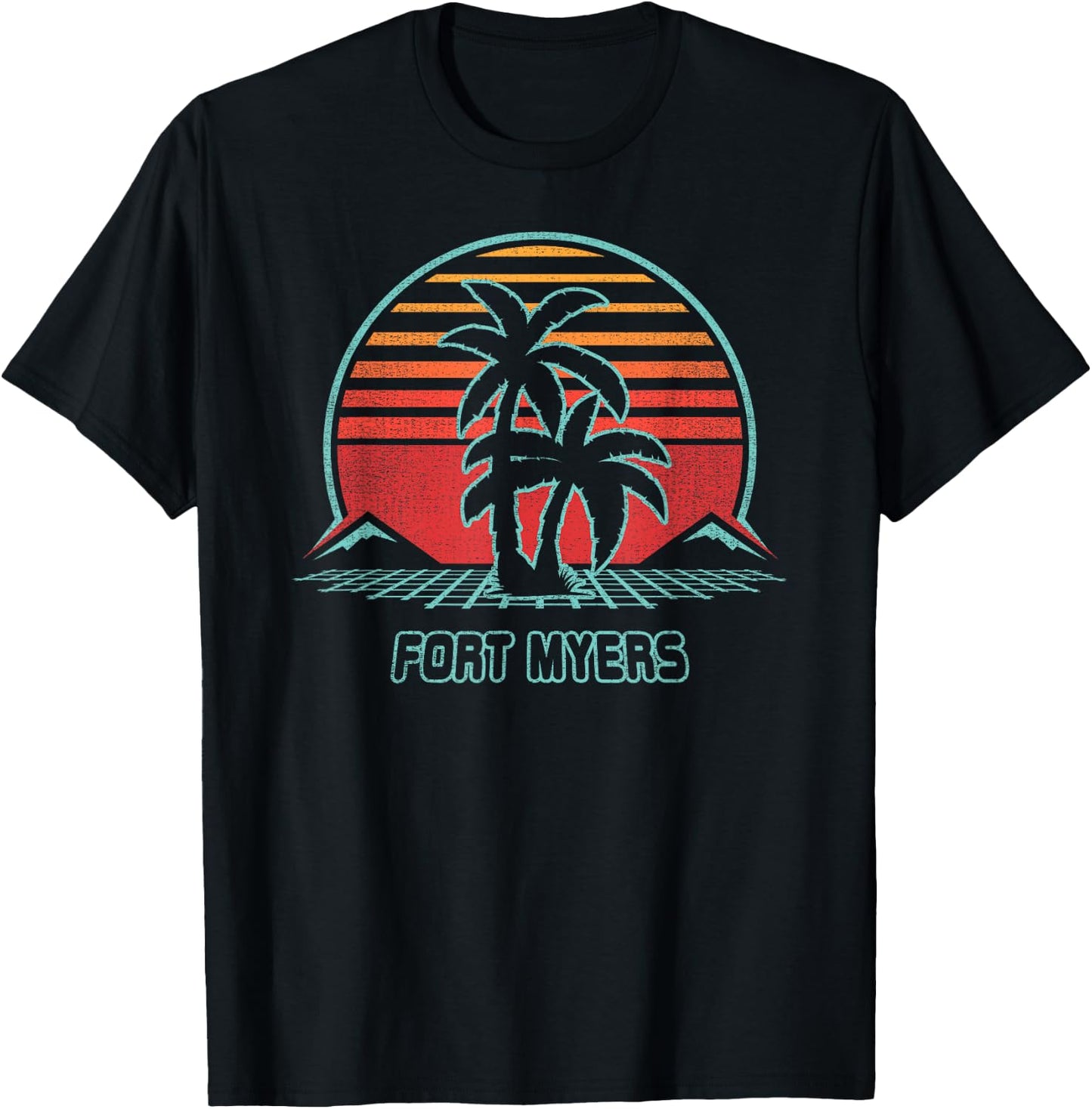 Fort Myers Retro Vintage 80s Style T-Shirt - T-Shirt | Black