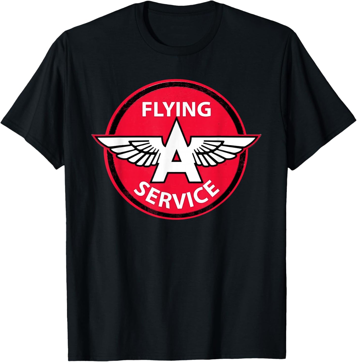 Retro Vintage Gas Station Flying A Service Motor Oil Car T-Shirt - T-Shirt | Black