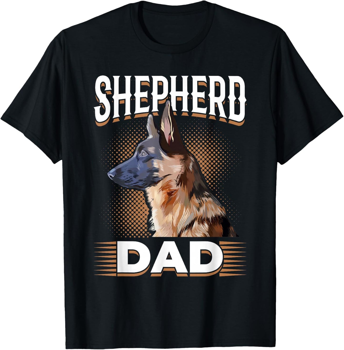 German Shepherd Lover - Shepherd Dad T-Shirt - T-Shirt | Black