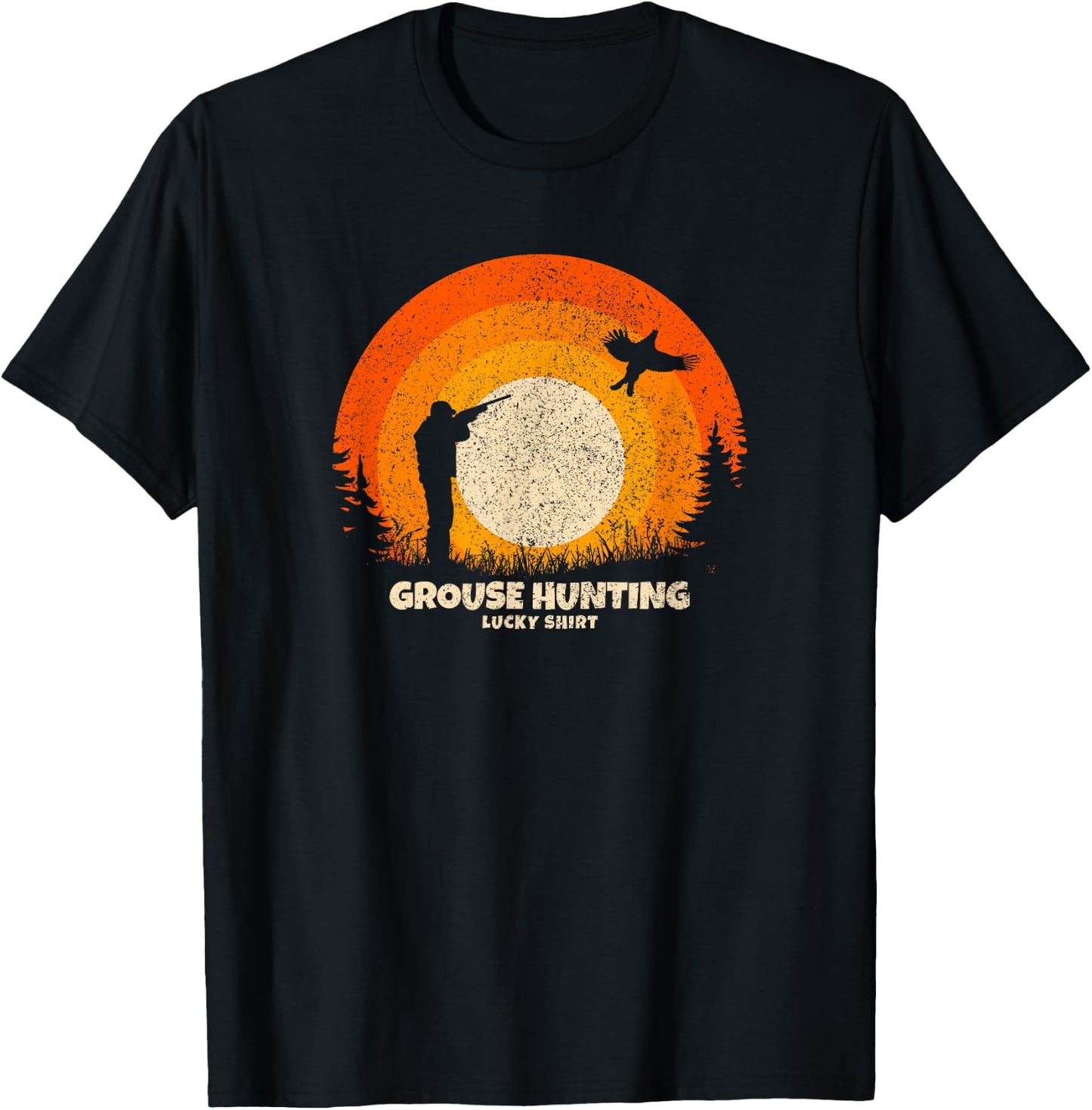 Grouse Hunter Lucky Charm Grouse Hunting T-Shirt - T-Shirt | Black