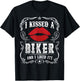 Funny Bikers Motorcycling I Kissed A Biker And I Liked It T-Shirt - T-Shirt | Black