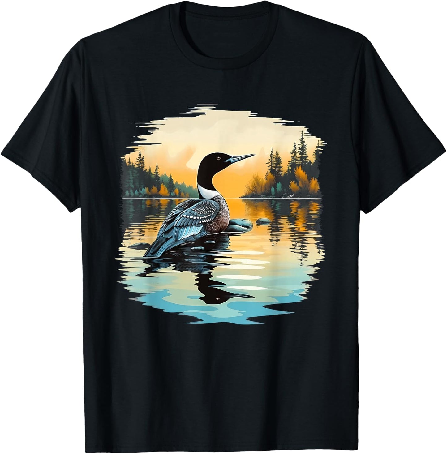 Retro Style Loon T-Shirt - T-Shirt | Black