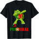 Dabbing Turtle Portugal Soccer Portuguese Roots Portugal T-Shirt - T-Shirt | Black