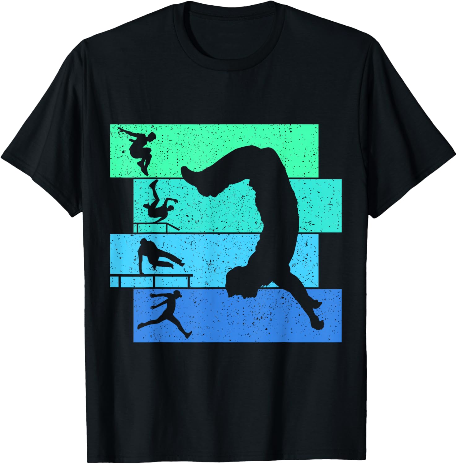 Cool Parkour & Freerunning Gifts Retro Parkour Traceur Boys Kids Men T-Shirt - T-Shirt | Black