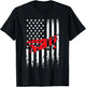 USA American Flag Airplane Pilot Aviator Planes 4th of July Women Girls Kids Men T-Shirt - T-Shirt | Black