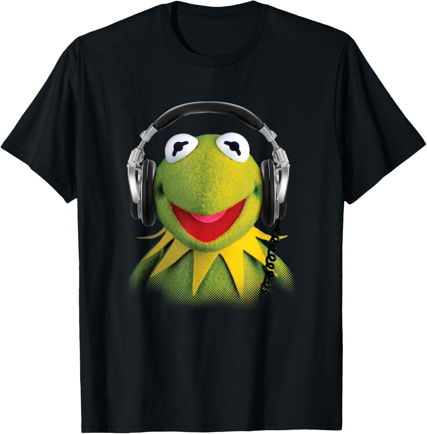 Disney The Muppets Kermit The Frog Studio Session Headphones T-Shirt - T-Shirt | Black