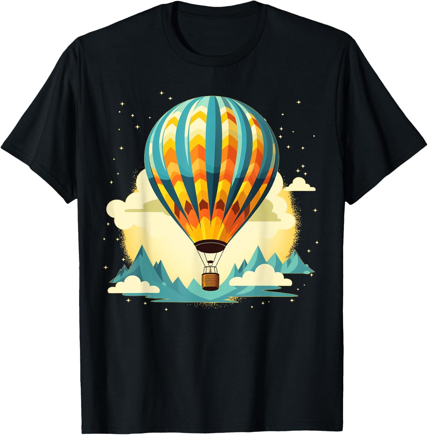 Funny hot Air Balloon for new Adventures Lovers T-Shirt - T-Shirt | Black