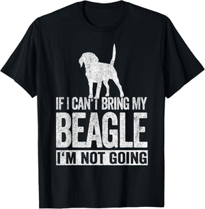 If I Can't Bring My Beagle Mom Beagle Dad Retro Beagle Dog T-Shirt - T-Shirt | Black