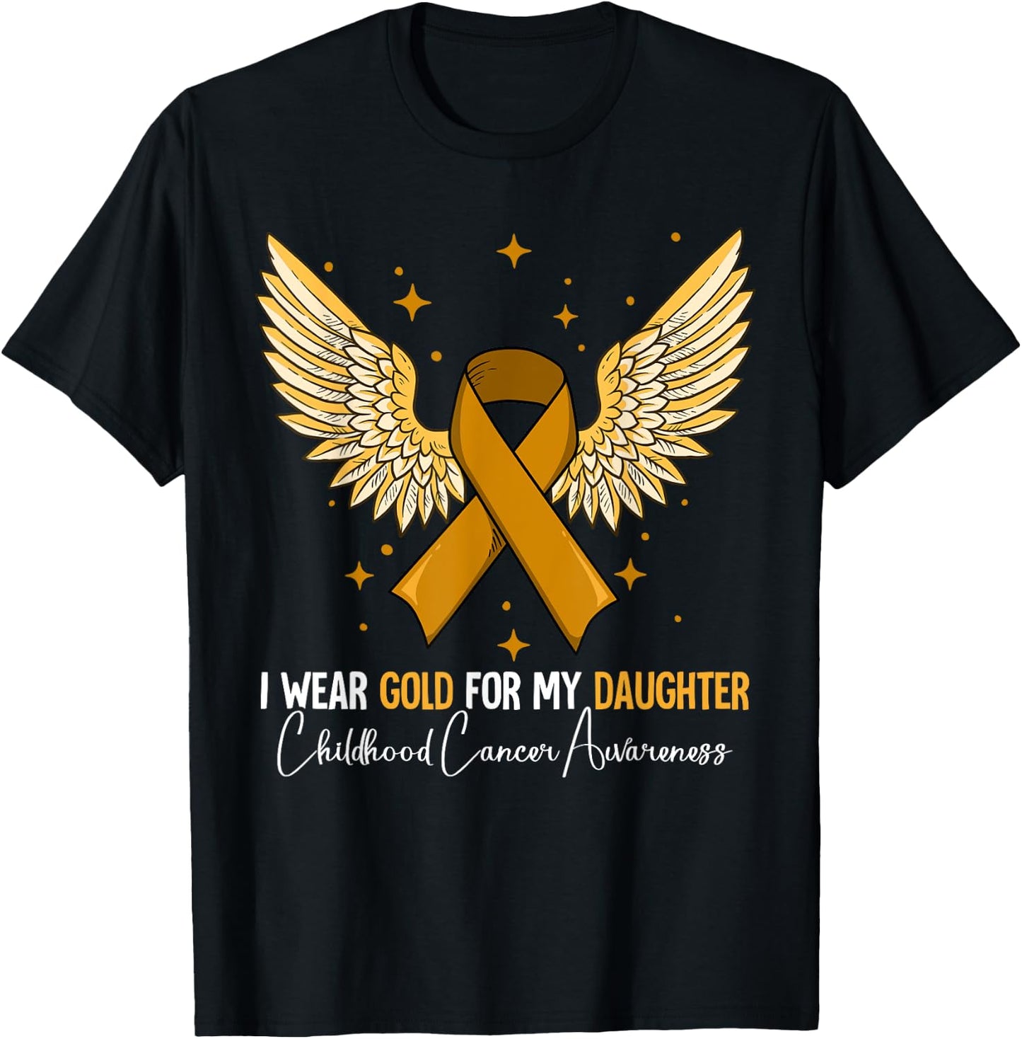 Daughter Childhood Cancer Awareness T-Shirt - T-Shirt | Black
