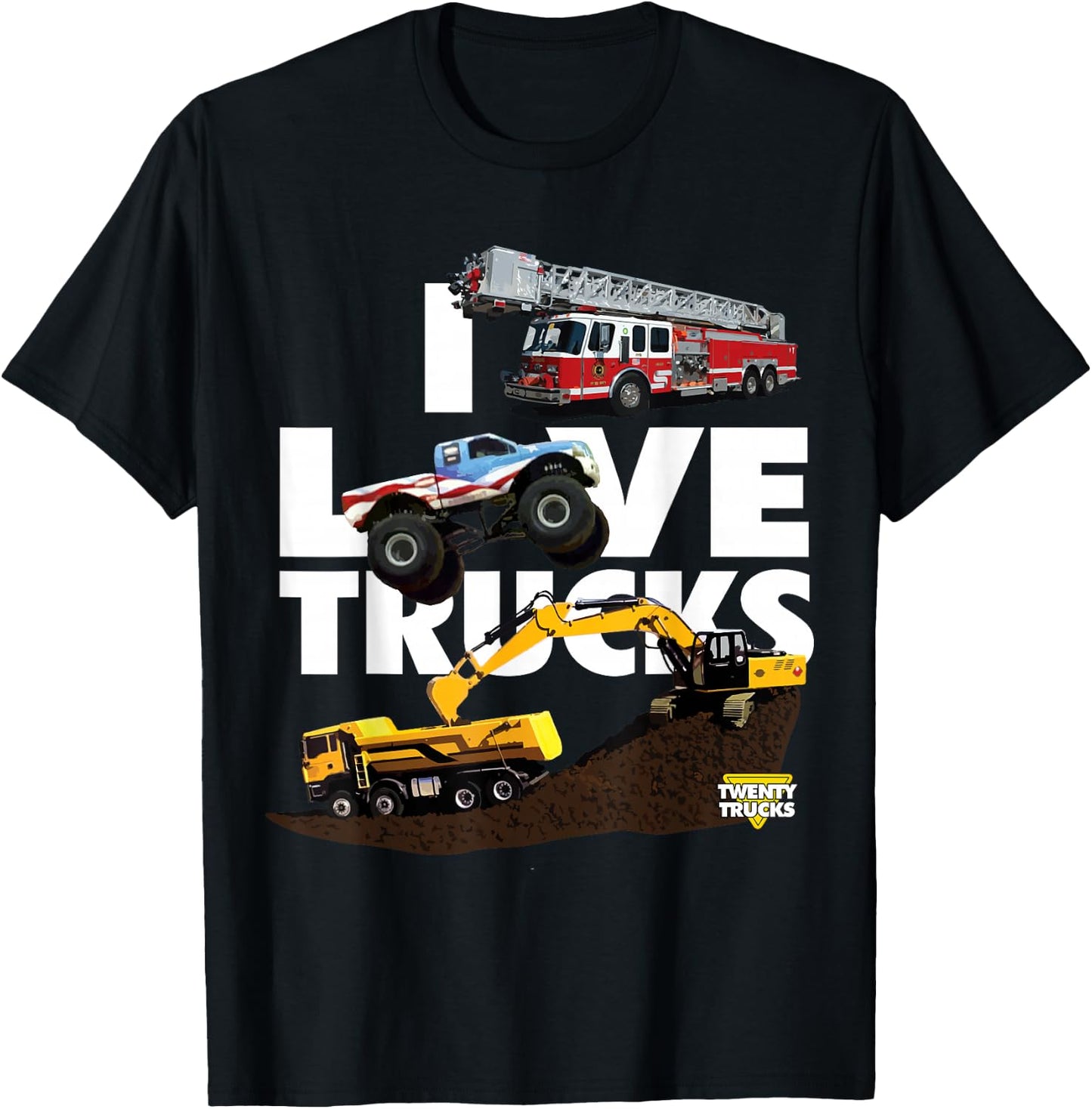 I Love Trucks T-Shirt - T-Shirt | Black