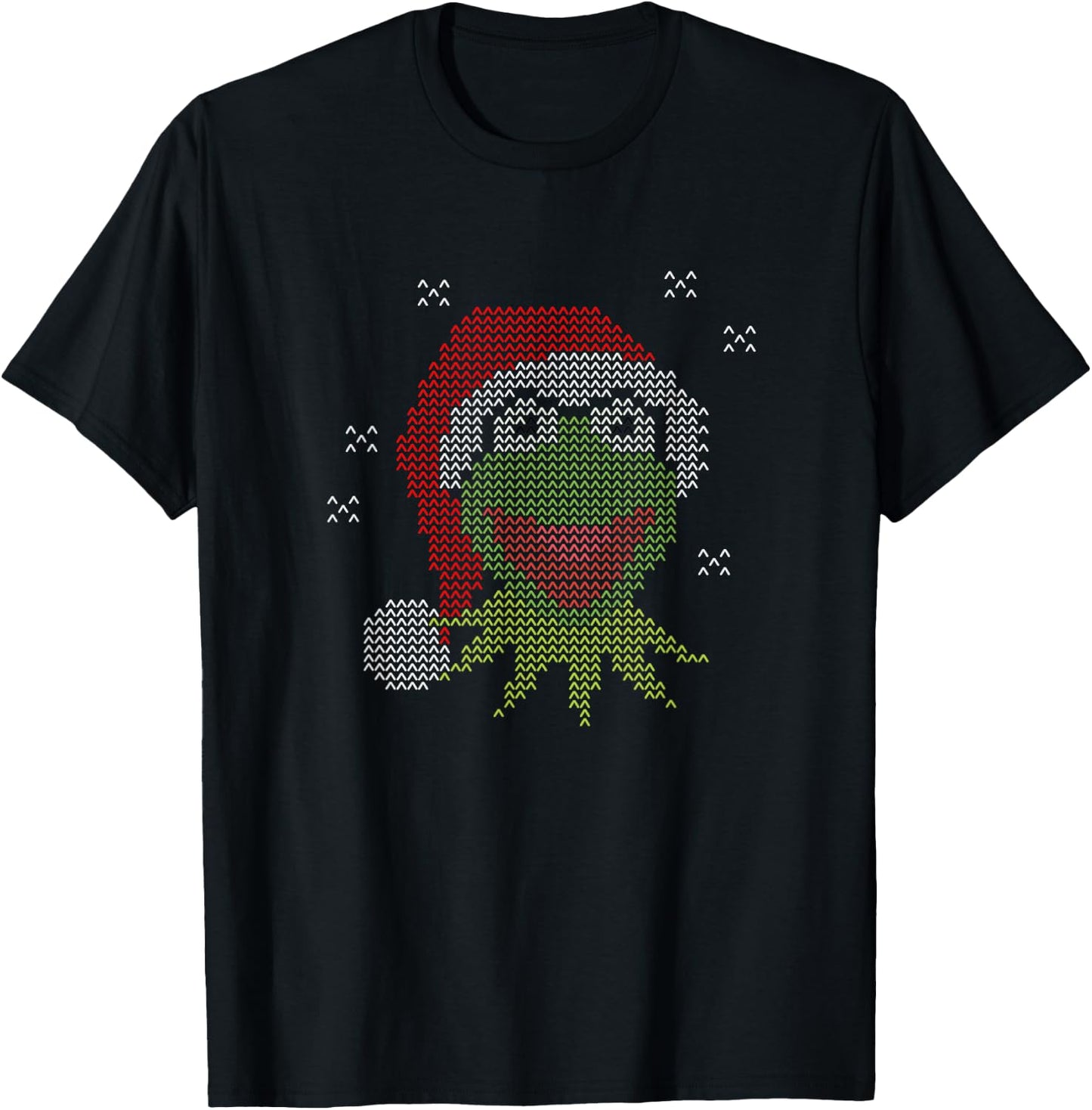 Disney The Muppets Christmas Kermit The Frog With Santa Hat T-Shirt - T-Shirt | Black